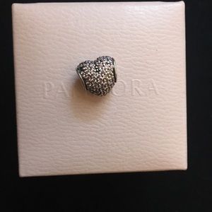 READ DESC Pandora Pink Heart Pave Charm